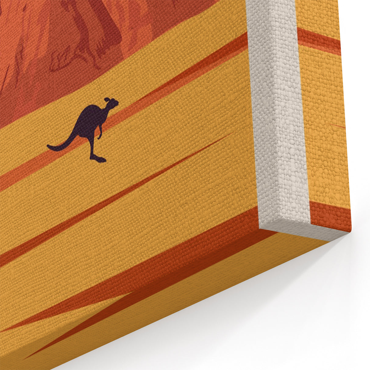 Ayers Rock Retro Travel Poster | Uluru Desert Landscape Art