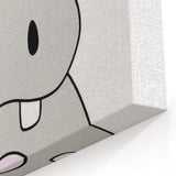 Be Happy Hippo Nursery Wall Art – Baby Room & Kids Decor Print