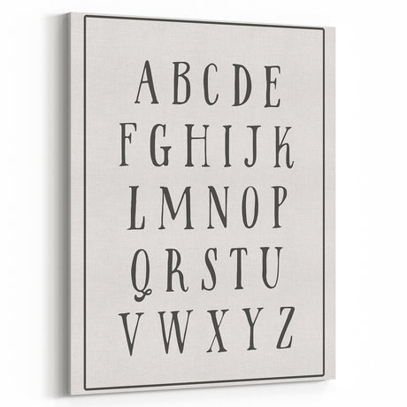 Rustic Alphabet Nursery Wall Art – Baby Room Decor & Kids Prints