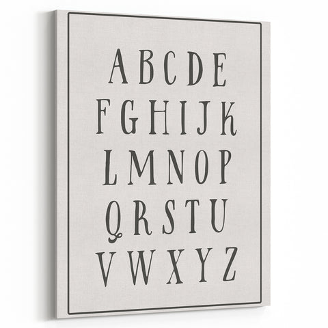 Rustic Alphabet Nursery Wall Art – Baby Room Decor & Kids Prints