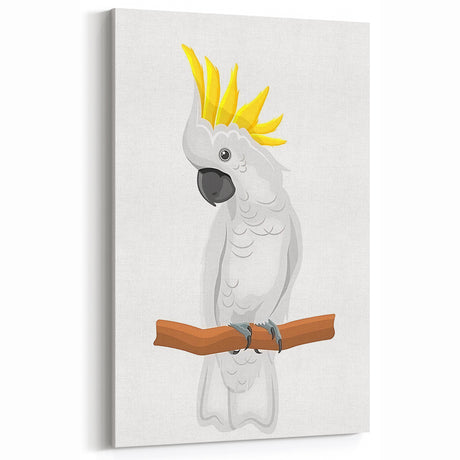 Cockatoo Parrot Nursery Wall Art – Baby Room & Kids Decor Print