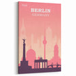 Berlin Retro Travel Poster | Iconic Landmarks & Skyline Art