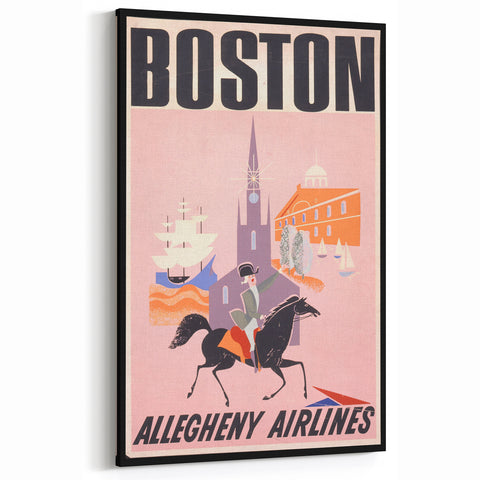 Boston Retro Travel Poster | Vintage City & Sailing Art