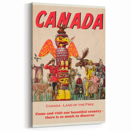 Retro Canada Travel Poster – Vintage Canadian Heritage Print