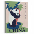 Retro China Travel Poster – Vintage Panda Art Print