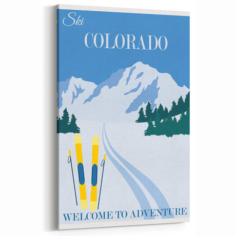 Retro Colorado Ski Poster – Vintage Winter Travel Print