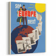 Retro Europe Travel Poster – Vintage Landmarks & Adventure Art