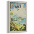 Retro Hawaii Travel Poster – Vintage Aerial View Art