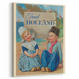 Retro Holland Travel Poster – Vintage Dutch Kids Art
