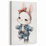 Stylish Bunny Nursery Wall Art – Baby Room & Kids Fashion Decor