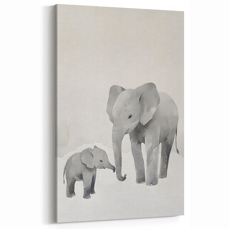 Elephant Family Nursery Wall Art – Baby Room & Kids Room Decor