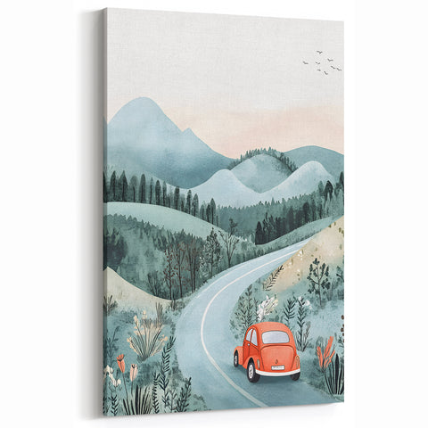 Adventure Road Trip Nursery Wall Art – Kids Room & Baby Decor