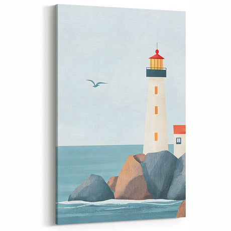 Coastal Lighthouse Nursery Wall Art – Kids Room & Baby Decor