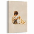 Boy and Puppy Nursery Wall Art – Kids Room & Baby Room Decor