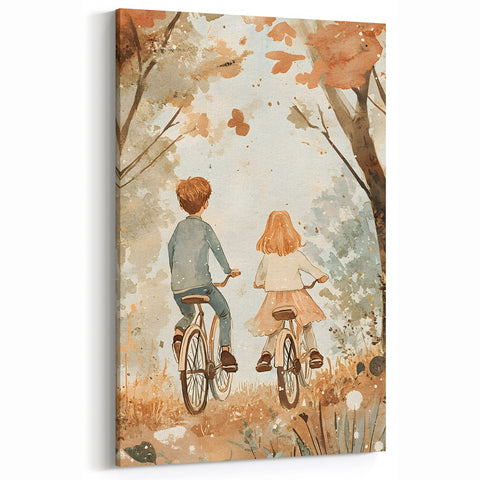 Bicycle Adventure Nursery Wall Art – Kids Room & Baby Decor