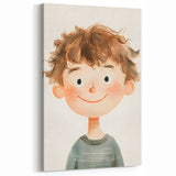 Smiling Boy Nursery Wall Art – Kids Room & Baby Room Decor