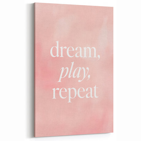 Dream Play Repeat Nursery Wall Art – Kids Room & Baby Decor
