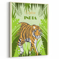 Explore India Retro Tiger Travel Poster | Vintage Jungle Art Print