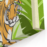 Explore India Retro Tiger Travel Poster | Vintage Jungle Art Print