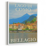 Vintage Lago di Como Bellagio Travel Poster | Retro Italy Art Print