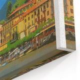 Vintage Lago di Como Bellagio Travel Poster | Retro Italy Art Print