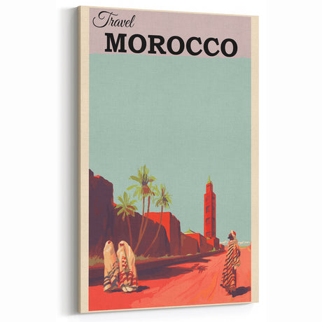 Retro Morocco Travel Poster – Vintage Prints & Timeless Desert Art