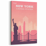 Retro New York City Poster – Vintage Skyline Print & Timeless Wall Art