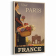 "Visit Paris Retro Travel Poster - Vintage France Wall Art"