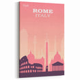 Vintage Rome Travel Poster - Explore Italy Retro Art Print