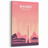 Vintage Rome Travel Poster - Explore Italy Retro Art Print