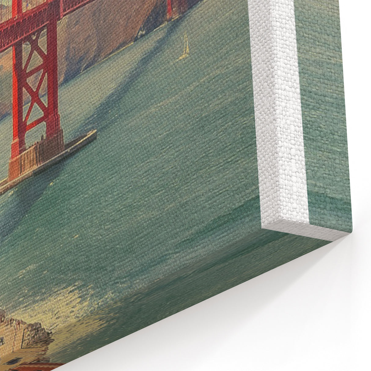 Vintage San Francisco Travel Poster - Golden Gate Bridge Art