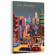 Vintage San Francisco Travel Poster - Cable Cars & City Views