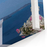 Vintage Santorini Travel Poster - Greece Retro Art Print