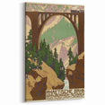 Vintage Switzerland Travel Poster - Rhaetian Railway Viaduct