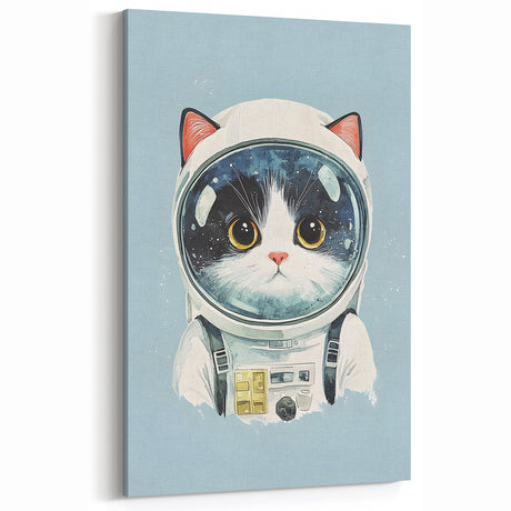 Astronaut Cat Nursery Wall Art - Baby Room & Kids Room Decor