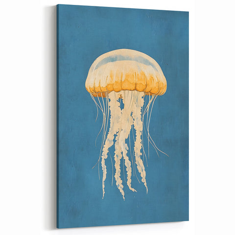 Golden Jellyfish Nursery Wall Art - Baby & Kids Room Decor