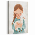 Loving Girl & Lamb Nursery Wall Art - Baby Room & Kids Decor
