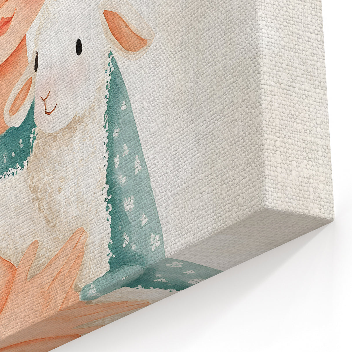 Loving Girl & Lamb Nursery Wall Art - Baby Room & Kids Decor