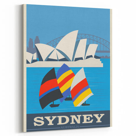 Retro Sydney Australia Travel Poster - Vintage Wall Art