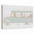 Whimsical Animal Car Ride Nursery Wall Art - Kids Room Prints