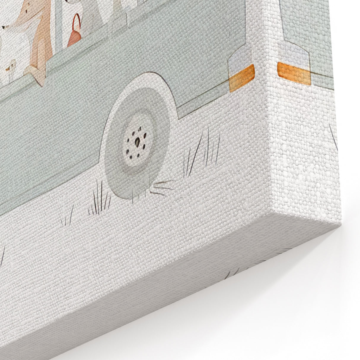 Whimsical Animal Car Ride Nursery Wall Art - Kids Room Prints
