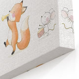 Woodland Animal Parade Nursery Wall Art - Kids Room Prints
