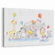 Cheerful Animal Parade Nursery Wall Art - Kids Room Prints