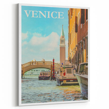 Retro Venice Travel Poster – Vintage Prints of Venice Canal