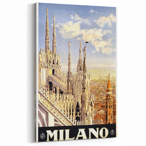 Retro Milano Travel Poster – Vintage Italian City Art