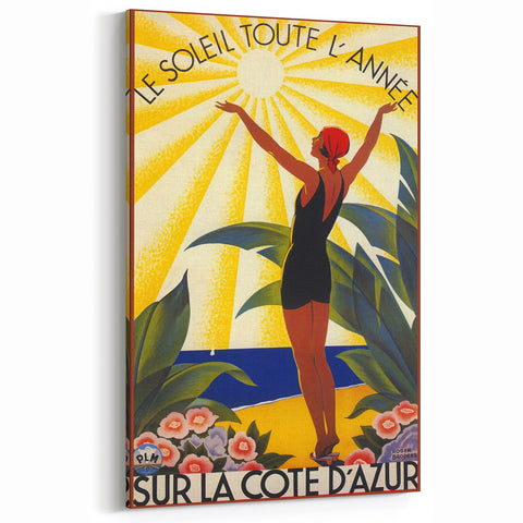 Retro Côte d'Azur Poster – Vintage French Riviera Art