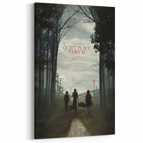2020s Vintage Movie Poster - A Quiet Place Part II Retro Film Art