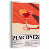 Martinez Cocktail Art Print - Bar Wall Art for Home & Lounge