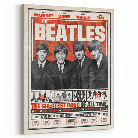 The Beatles Retro Poster Art – Vintage Music Wall Decor