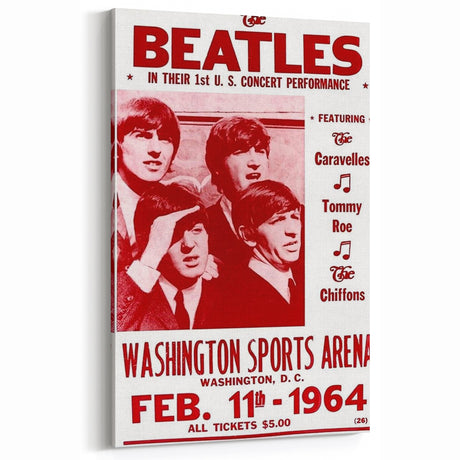 The Beatles First U.S. Concert Poster Art – Vintage Music Wall Decor